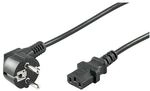goobay Netzkabel Schutzkontakt/Ger&auml;te C13 schwarz 1,5 m schwarz