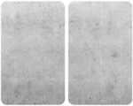Wenko 2er-Set Herdabdeckplatte Universal &raquo;Beton&laquo; grau, 30x4.5x52 cm