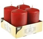 Papstar 4er-Pack Stumpenkerzen &Oslash; 50 mm rot