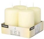 Papstar 4er-Pack Stumpenkerzen &Oslash; 50 mm blau
