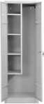 G&uuml;rkan Putzmittelschrank, Stahl, auf Sockel, 60 x 180 cm grau, 60x180x50 cm