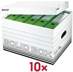 Leitz Aufbewahrungsschachtel mit Deckel &raquo;Solid Box L 6119&laquo; wei&szlig;, 34.6x30.5x45 cm