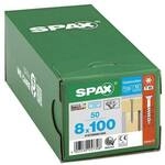 SPAX Universalschrauben T40 Senkkopf Edelstahl A2 8 x 100 mm 50 St&uuml;ck silber