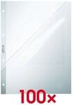 Leitz Prospekth&uuml;llen &raquo;4784&laquo; A4 genarbt - 100 St&uuml;ck, 23x30.5 cm
