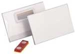Durable 25er-Pack Namensschilder mit Magnet verdrehsicher 90 x 54 mm transparent,