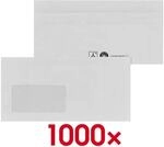 Mailmedia Briefumschl&auml;ge DL mit Fenster und Selbstklebung - 1000 St&uuml;ck grau,...