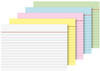 Karteikarten A6 quer, liniert, farbig sortiert mehrfarbig, Brunnen, 14.8x10.5 cm