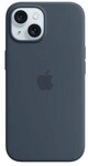 Apple Smartphone-H&uuml;lle mit MagSafe &raquo;Silikon Case&laquo; iPhone 15 sturmblau blau