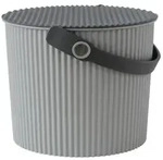 omnioutil Eimer Klein S Hellgrau mit grauem Deckel 8l