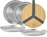 Black and Blum Picnick Tellerset 4 tlg. Edelstahl