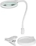 Goobay Lupenleuchte 6W LED wei&szlig; 1,75fach 100mm Glaslinse Klemm oder Stand EEK F