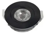 8W LED Downlight Heitronic DL6809 warmwei&szlig; 520lm schwenkbar 230V schwarz EEK G [A-G]