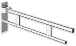HEWI St&uuml;tzklappgriff Duo, Design B, Edelstahl, verchromt, Ausladung 600 mm