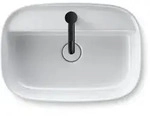 Aufsatzwaschtisch geschliffen &bdquo;Zencha&ldquo; 55 &times; 39 &times; 13,5 cm, Hahnlochposition