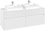 Villeroy & Boch Waschbeckenunterschrank Collaro, Eckig White Matt,...