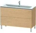 Duravit Waschtischunterschrank bodenstehend &bdquo;L-Cube&ldquo; 122 &times; 70,4 &times; 48,1 cm Eiche