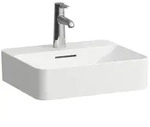 Waschtisch-Schale VAL 380x450x150 mit Armaturenbank 1 Hahnloch mit &Uuml;berlauf...