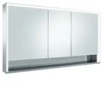 KEUCO ROYAL LUMOS Spiegelschrank Wandvorbau 3-t&uuml;rig kurze T&uuml;r silber-eloxiert