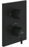 Villeroy & Boch Unterputz-Thermostat Conum TVS127002000, Matt Black, 190 mm H&ouml;he,