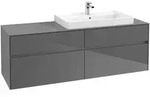Villeroy & Boch Collaro Waschbeckenunterschrank C02700 Glossy Grey