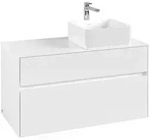 Villeroy & Boch Waschbeckenunterschrank Collaro C04000, Eckig White Matt,