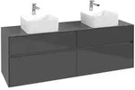 Villeroy & Boch Waschbeckenunterschrank Collaro C05200, Eckig Glossy Grey,