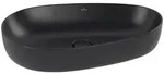 Villeroy & Boch Antao Aufsatzwaschbecken 650x400mm Pure Black CeramicPlus