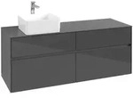 Villeroy & Boch Waschbeckenunterschrank Collaro, Eckig, Glossy Grey, 1400 x 500...
