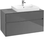 Villeroy & Boch Waschbeckenunterschrank Collaro, eckig, Glossy Grey, 1000 x 548...