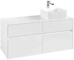 Villeroy & Boch Waschbeckenunterschrank Collaro, Eckig, Glossy White, 1.200 x...