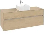 Villeroy & Boch Waschbeckenunterschrank Collaro, Eckig, Nordic Oak, 1400 x 548...