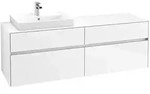 Villeroy & Boch Waschbeckenunterschrank Collaro C02200, Eckig Glossy White,