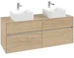 Villeroy & Boch Waschbeckenunterschrank Collaro, Eckig, Nordic Oak, 1400 x 548...