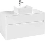 Villeroy & Boch Waschbeckenunterschrank Collaro C03800, Eckig Glossy White,