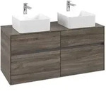 Villeroy & Boch Waschbeckenunterschrank Collaro C04400, Eckig Stone Oak, 1.200...