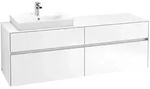 Villeroy & Boch Waschbeckenunterschrank Collaro, Eckig White Matt, 1600x548x500...