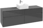 Villeroy & Boch Waschbeckenunterschrank Collaro, Eckig, Glossy Grey, 1.600 x...