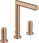 Hansgrohe 45133310, Hansgrohe AXOR Uno 3-Loch Waschtischarmatur Brushed Red Gold,
