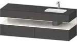 Einbauwaschtisch mit Konsolenwaschtischunterbau &bdquo;Qatego&ldquo; 160 &times; 55 &times; 60...