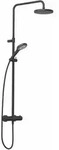 Kludi-DIVE Dive X 3S Thermostat Dual Shower System mattschwarz - Wandmontage mit