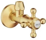 Dornbracht MADISON Eckventil Messing geb&uuml;rstet (23kt Gold), Rosette &Oslash; 60 mm,