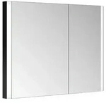 KEUCO SOMARIS Spiegelschrank Wandeinbau 2-t&uuml;rig asymmetrisch schwarz matt