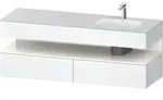 Einbauwaschtisch mit Konsolenwaschtischunterbau &bdquo;Qatego&ldquo; 160 &times; 55 &times; 60...