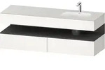 Einbauwaschtisch mit Konsolenwaschtischunterbau &bdquo;Qatego&ldquo; 160 &times; 55 &times; 60...