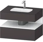 Einbauwaschtisch mit Konsolenwaschtischunterbau &bdquo;Qatego&ldquo; 80 &times; 55 &times; 60 cm,...