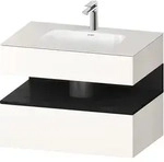 Einbauwaschtisch mit Konsolenwaschtischunterbau &bdquo;Qatego&ldquo; 80 &times; 55 &times; 60 cm,...