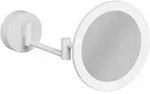 Kludi-VELA R LED-Kosmetikspiegel, mattwei&szlig;, 4,5W, 3-fach Vergr&ouml;&szlig;erung, schwenkbar,