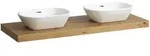 Waschtisch-Platte LANI 495x1370x65 mit Ausschnitt links und rechts inklusive 2