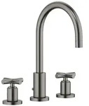 Dornbracht TARA Waschtisch-Dreilochbatterie mit Ablaufgarnitur - Dark Platinum