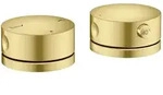 Hansgrohe AXOR One 2-Loch Wannenrandarmatur mit Thermostat, Brushed Brass, DN15,